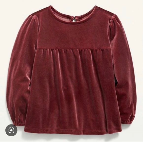 Old Navy Shirred Velvet Top - Picture 2 of 3